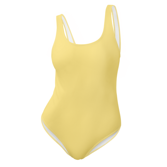 Soft Yellow One-Piece Swimsuit