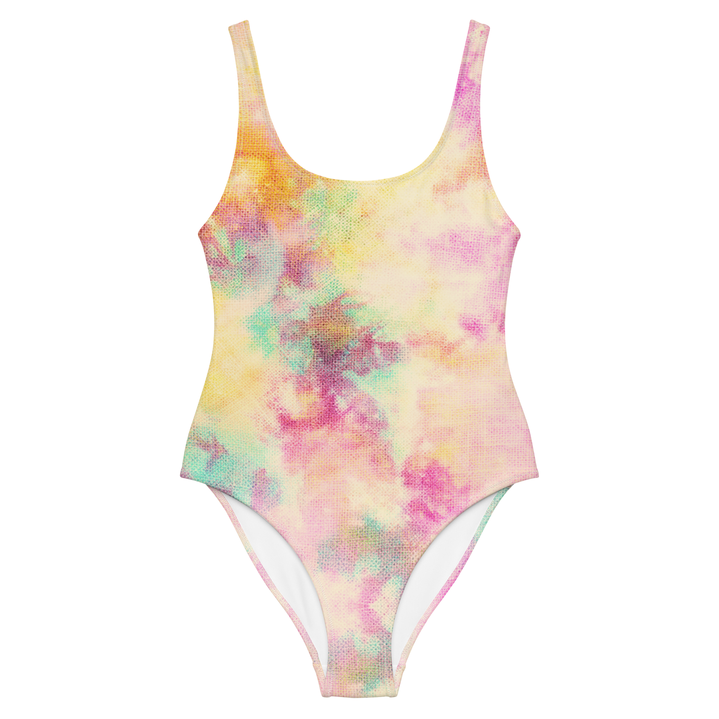 Peach Tie-Dye One-Piece Swimsuit