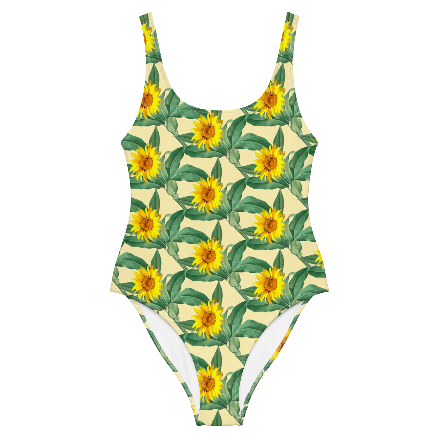 Sunflower Power Pattern One-Piece Swimsuit