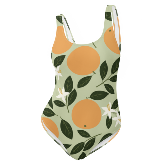 Maillot de bain une pièce à motif pêches