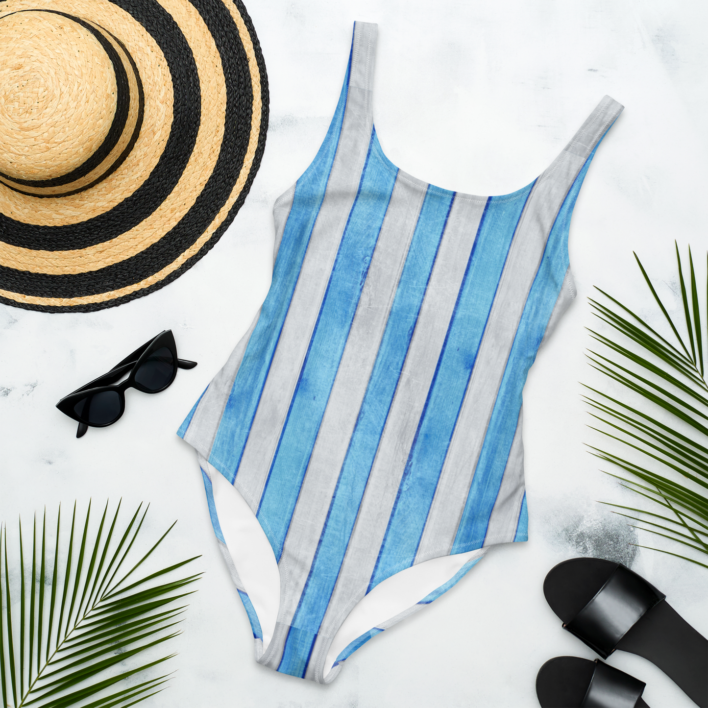 Nautical One-Piece Swimsuit