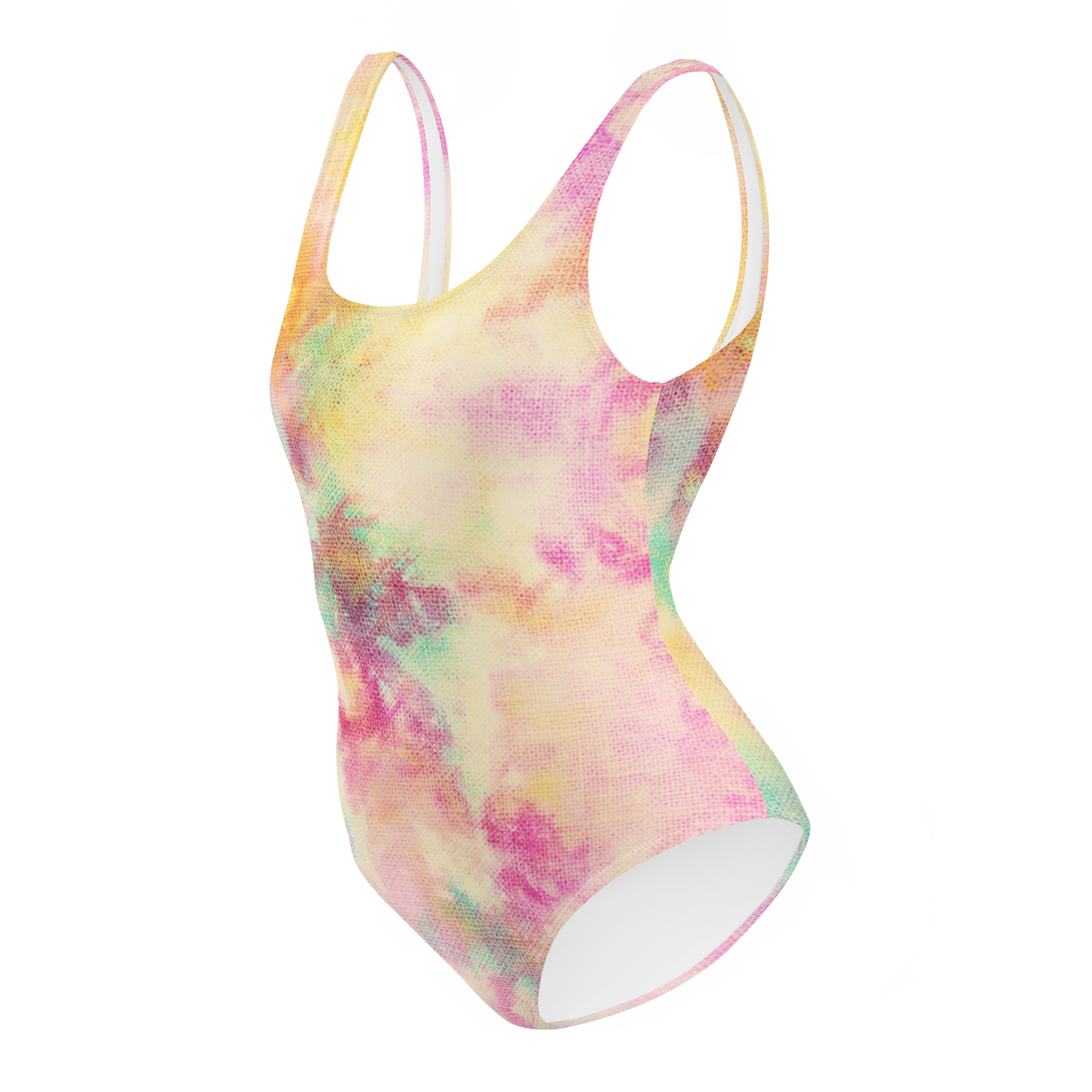 Peach Tie-Dye One-Piece Swimsuit