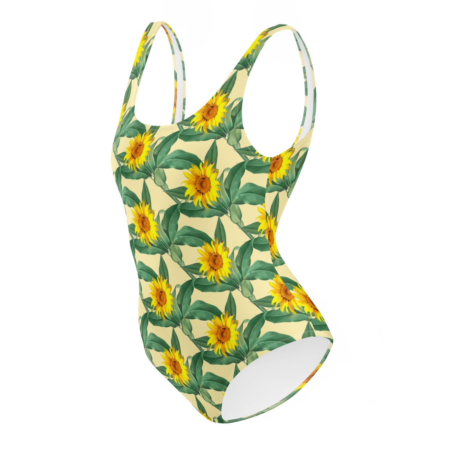 Sunflower Power Pattern One-Piece Swimsuit