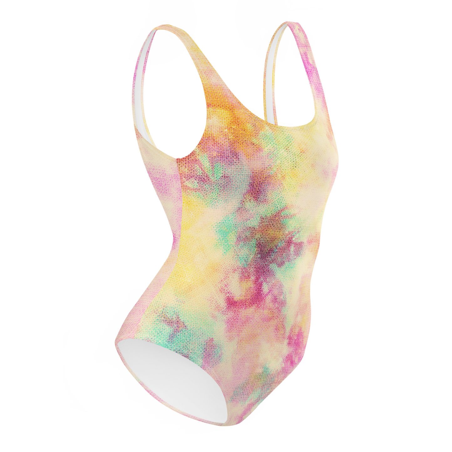 Maillot de bain une pièce tie-dye pêche