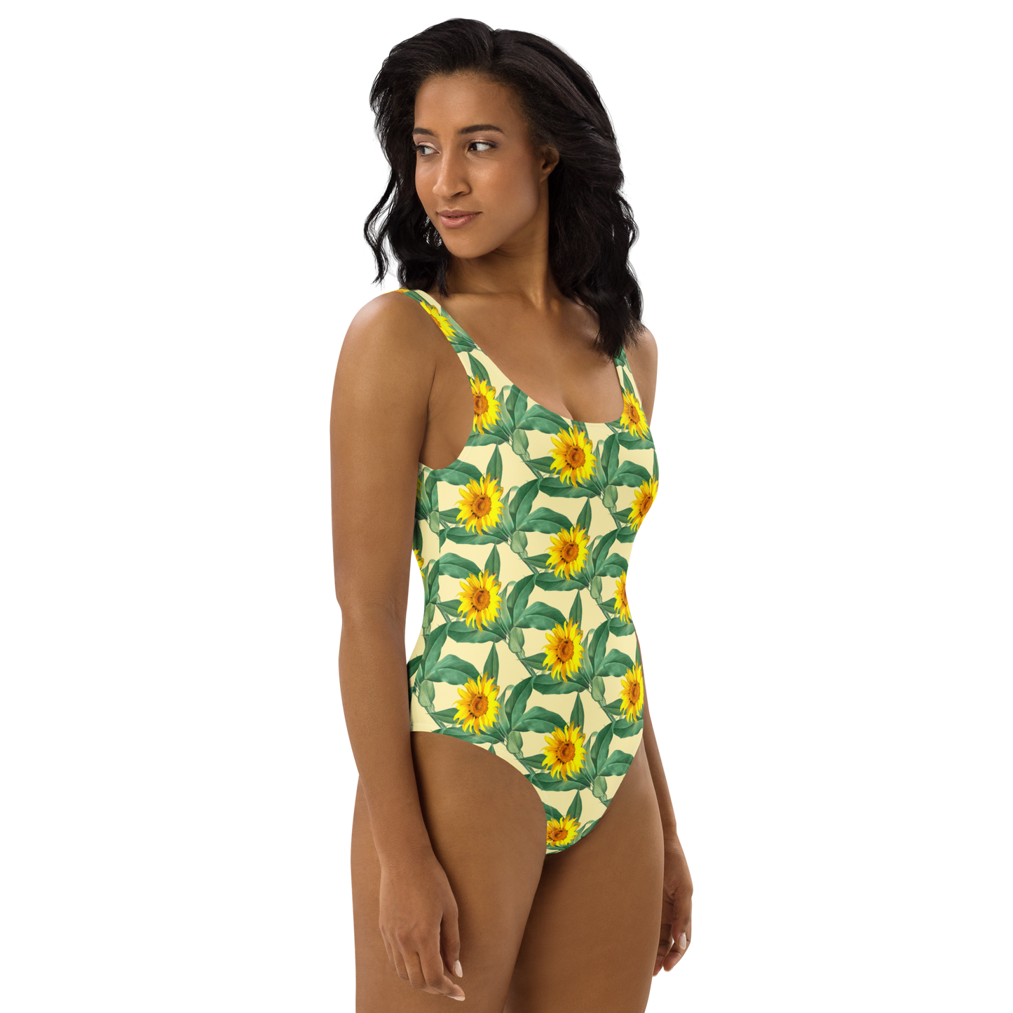 Sunflower Power Pattern One-Piece Swimsuit