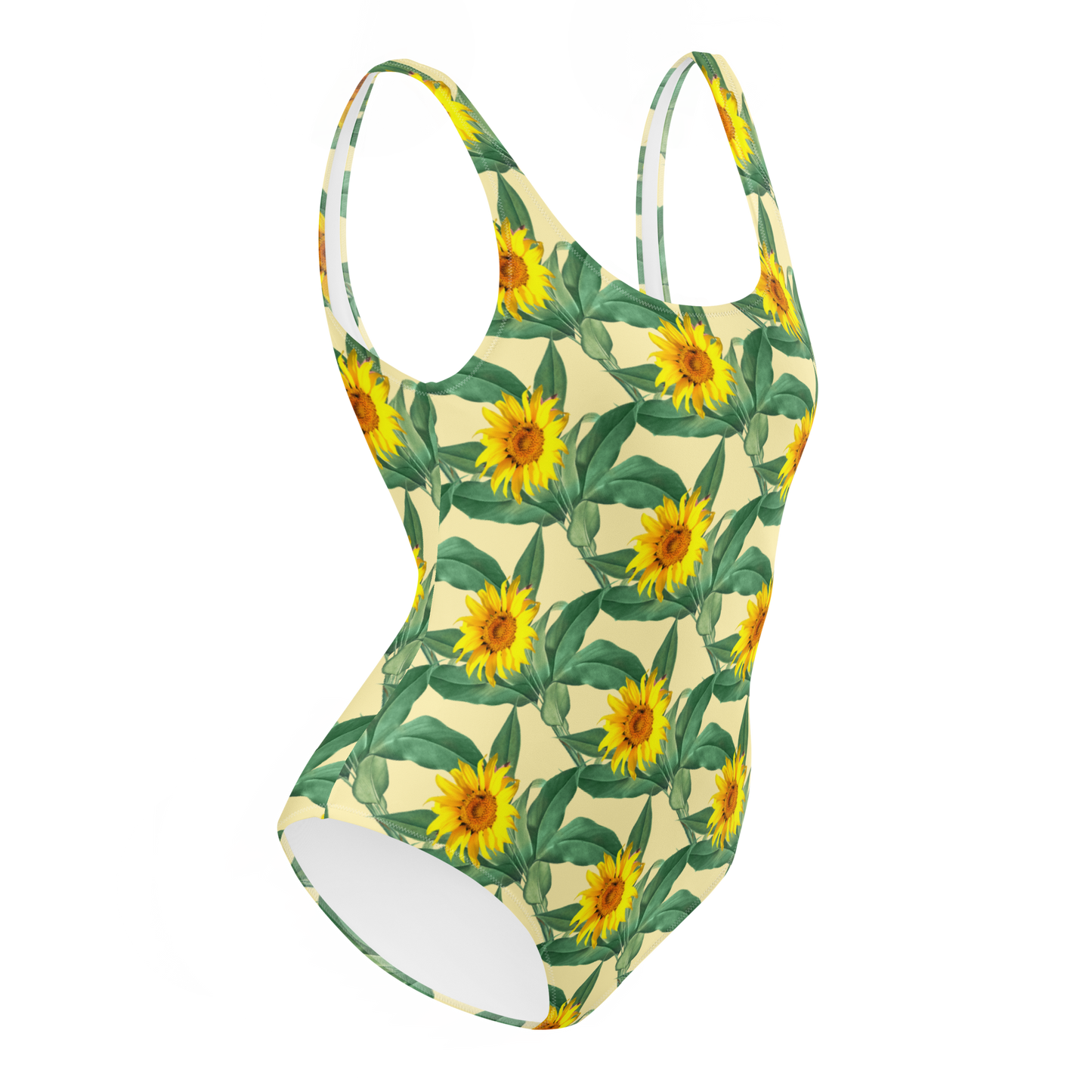 Sunflower Power Pattern One-Piece Swimsuit