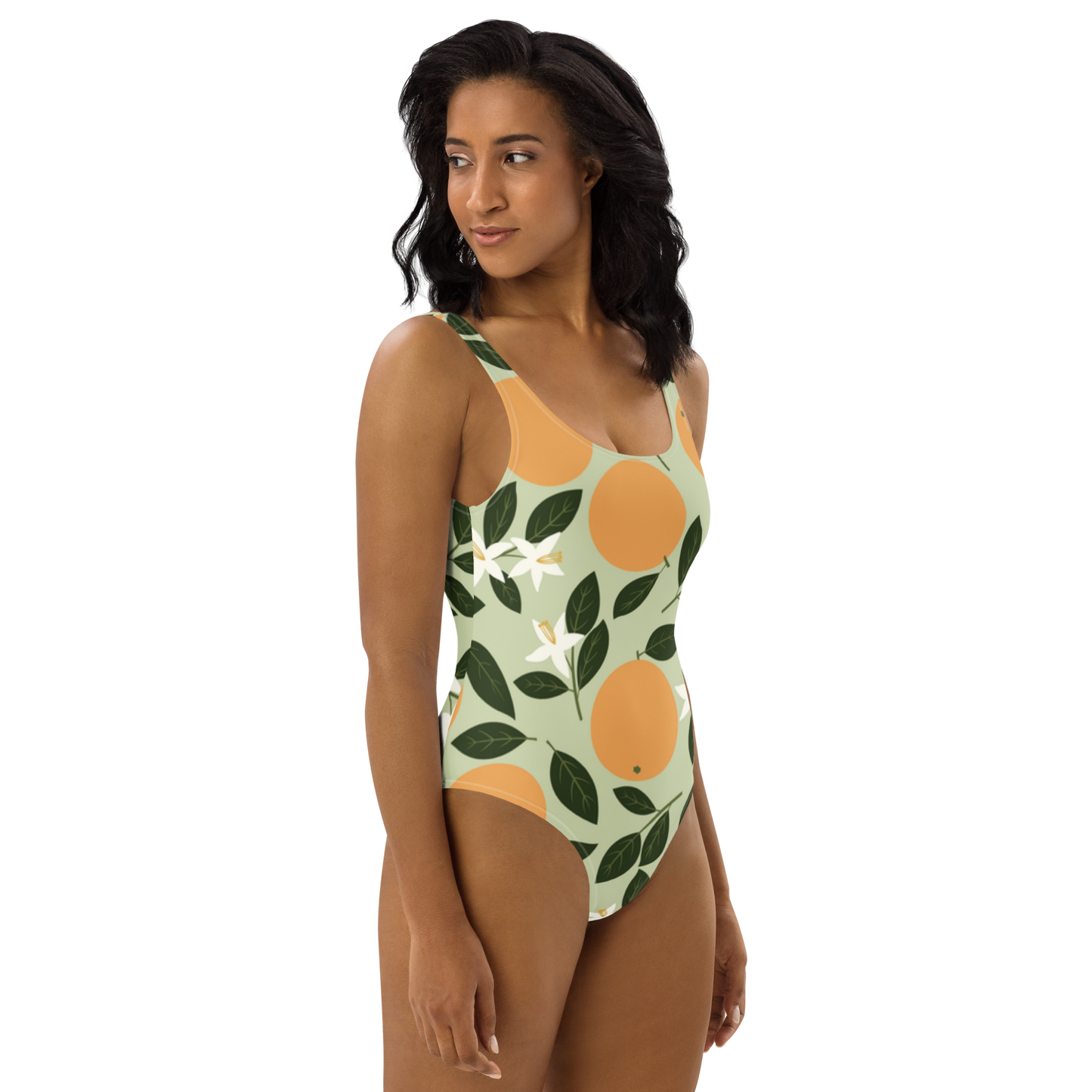 Peaches Pattern One-Piece Swimsuit