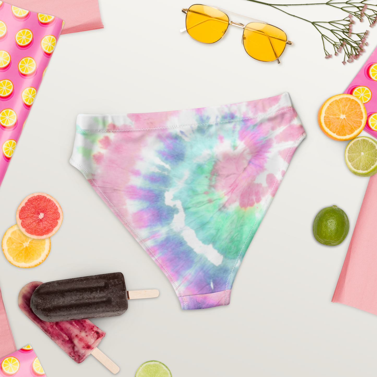 Tie-dye v1 Recycled High-Waisted Bikini Bottom