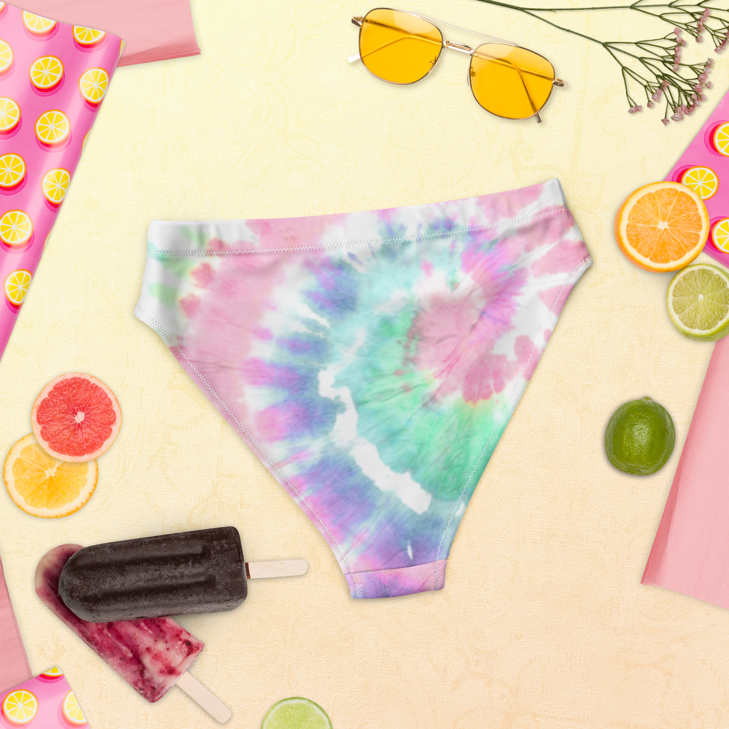 Tie-dye v1 Recycled High-Waisted Bikini Bottom