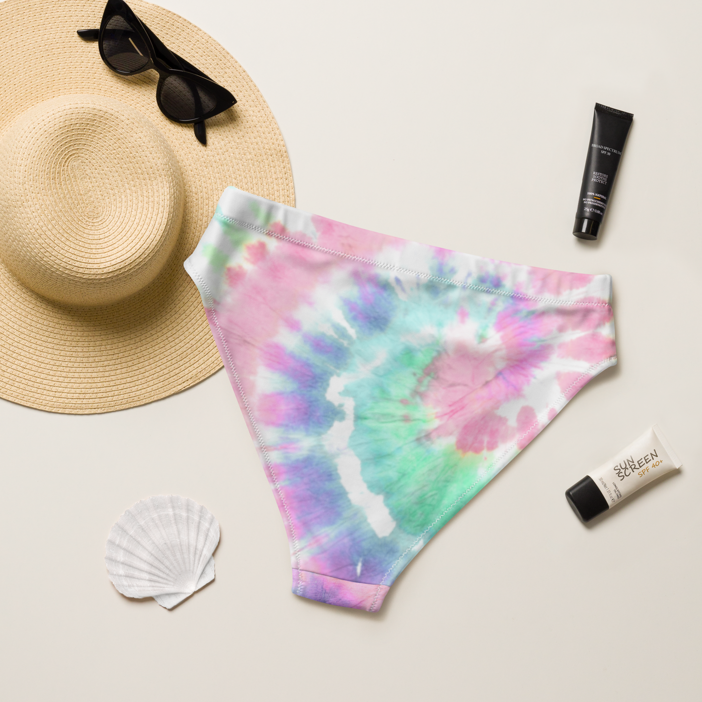 Tie-dye v1 Recycled High-Waisted Bikini Bottom