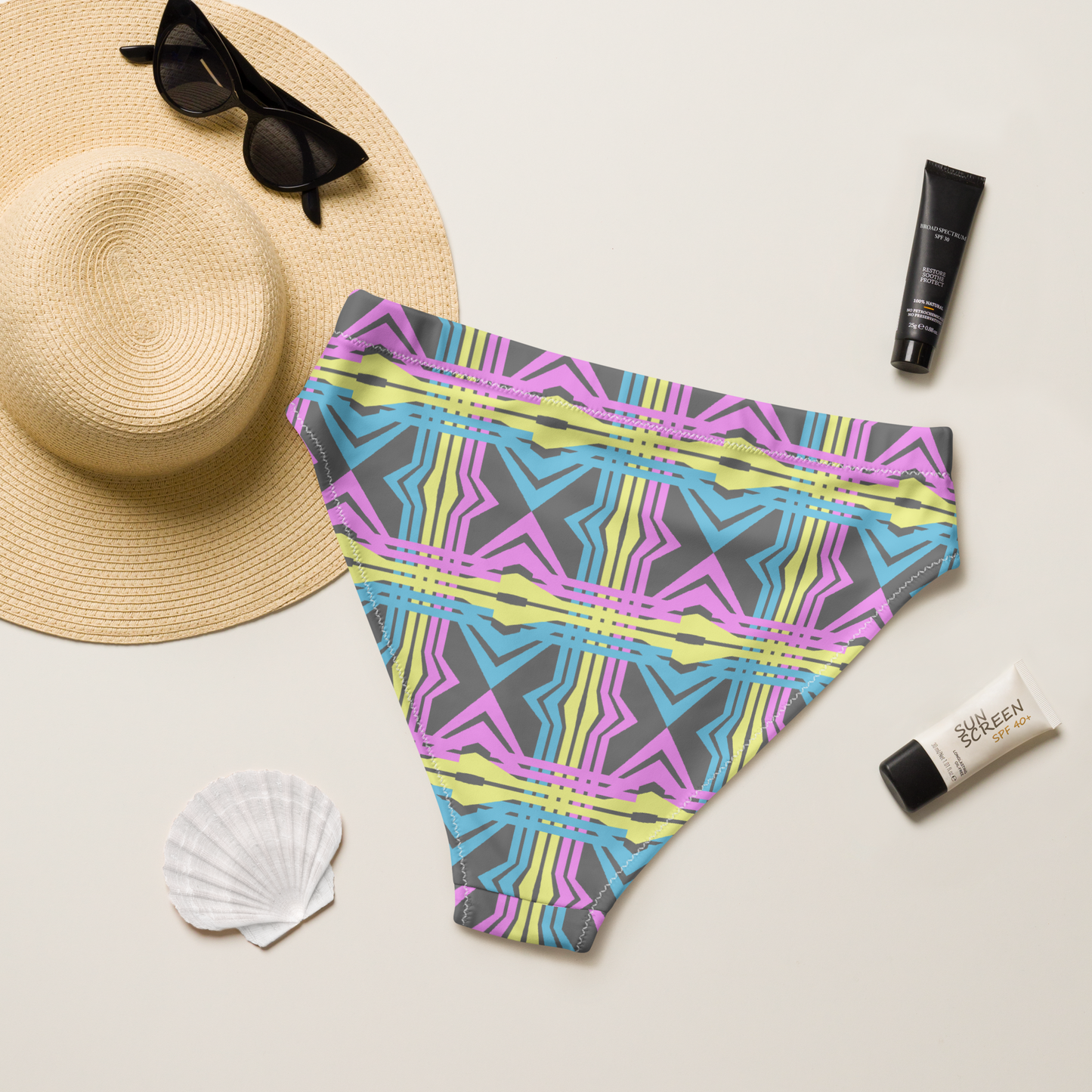 Line Weaves Recycled High-Waisted Bikini Bottom