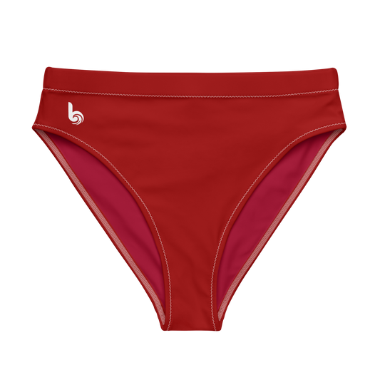 Carmine Red Recycled Bikini Bottom