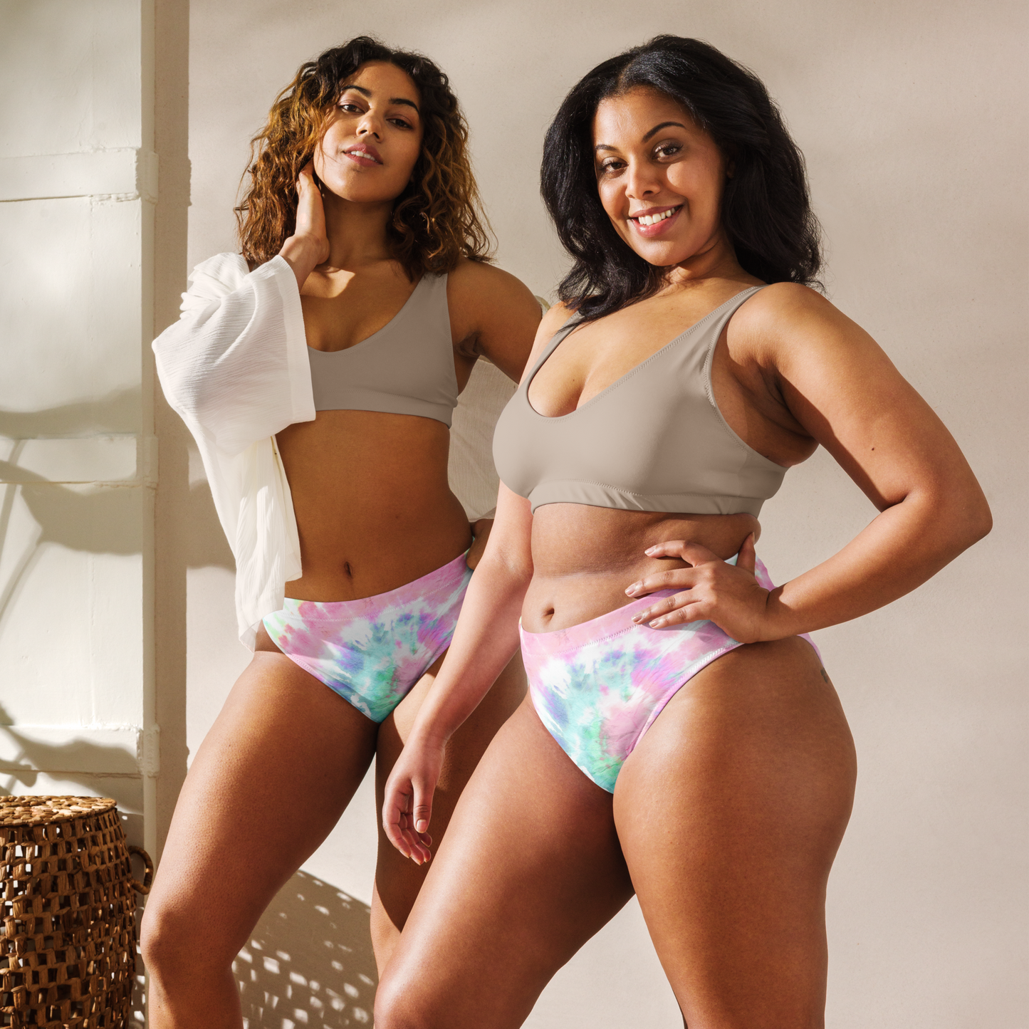 Tie-dye v1 Recycled High-Waisted Bikini Bottom