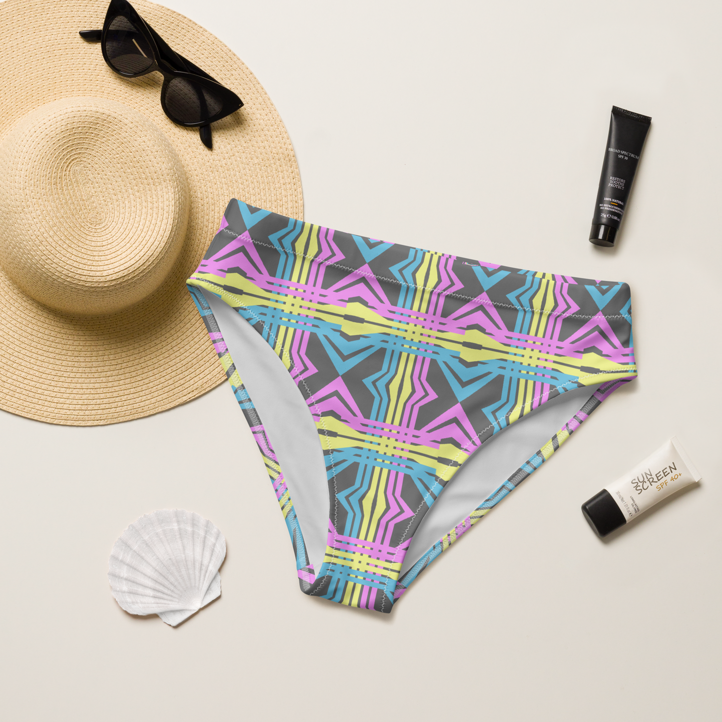 Line Weaves Recycled High-Waisted Bikini Bottom