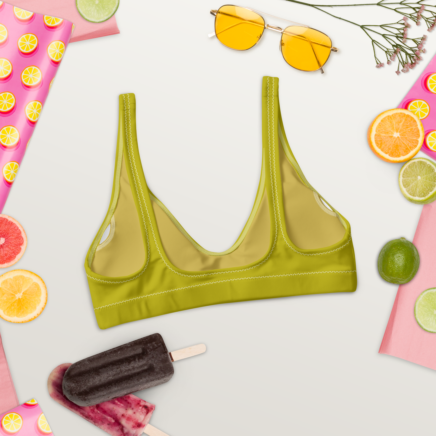 Dijon Mustard Recycled Padded Bikini Top