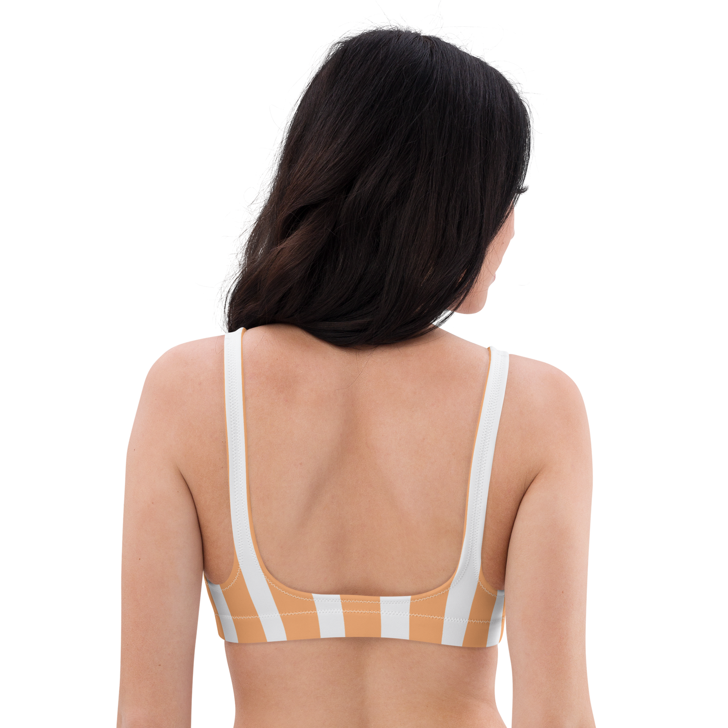 Creamsicle Lines Recycled Padded Bikini Top