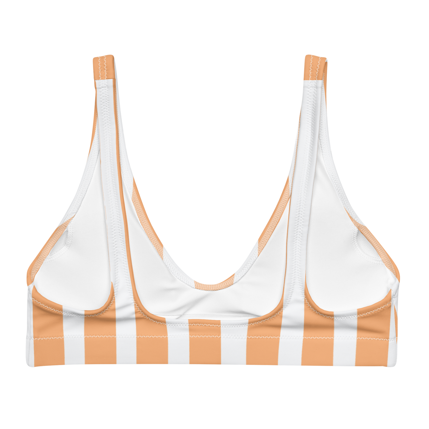 Creamsicle Lines Recycled Padded Bikini Top