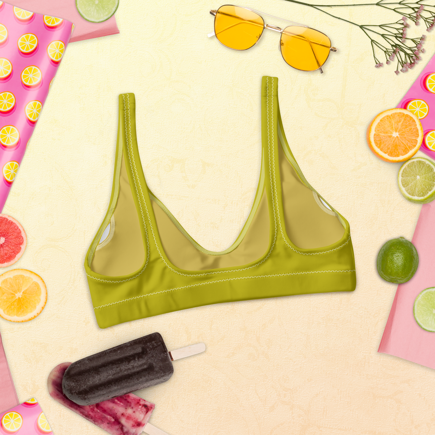 Dijon Mustard Recycled Padded Bikini Top