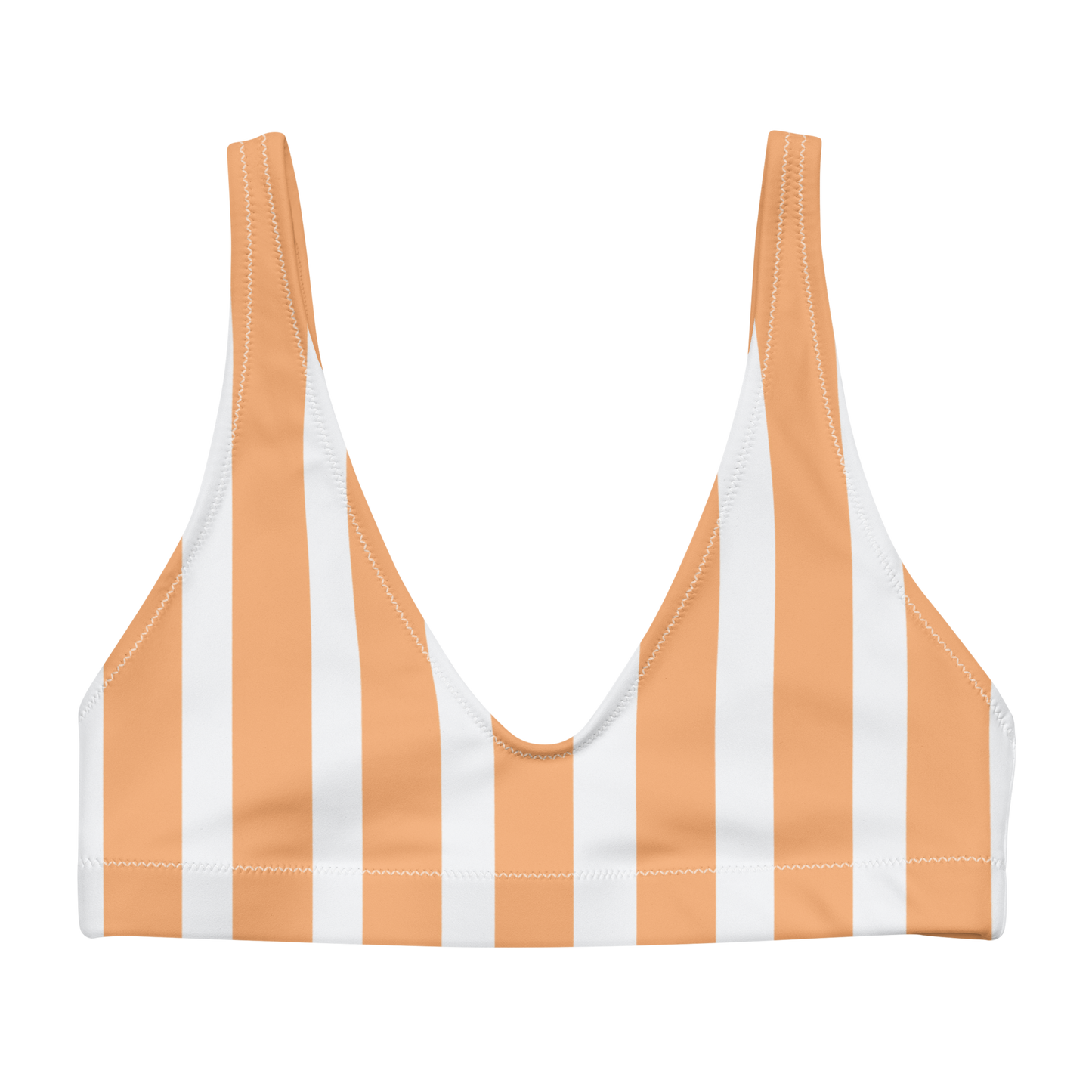 Creamsicle Lines Recycled Padded Bikini Top