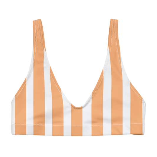 Haut de bikini rembourré recyclé Creamsicle Lines