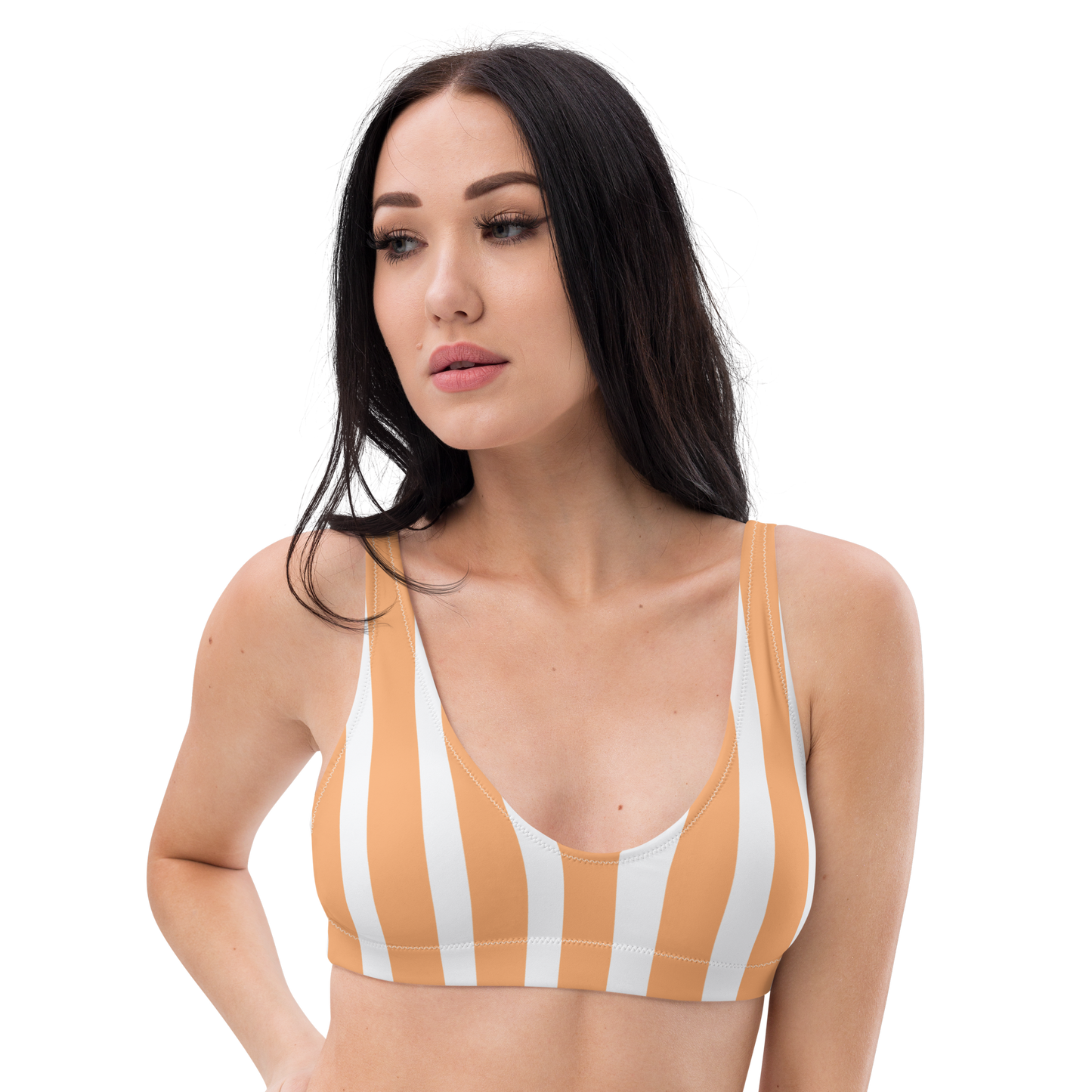 Creamsicle Lines Recycled Padded Bikini Top