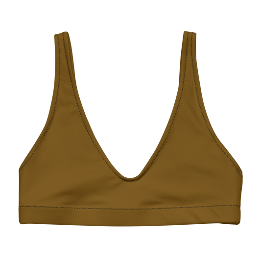 Chestnut Brown Recycled Padded Bikini Top