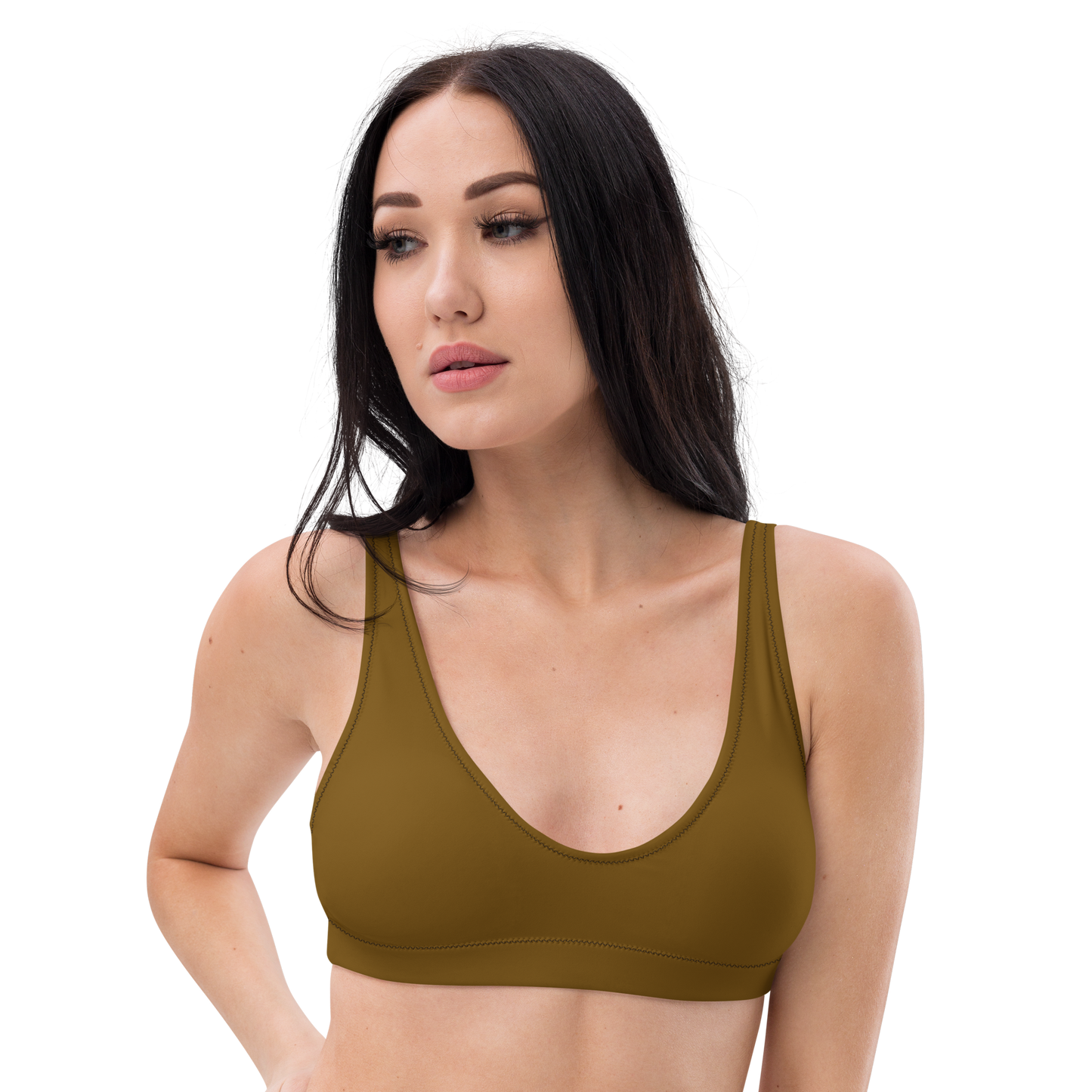 Chestnut Brown Recycled Padded Bikini Top