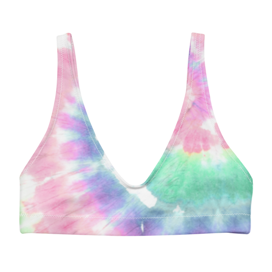 Haut de bikini rembourré recyclé Tie-dye v1