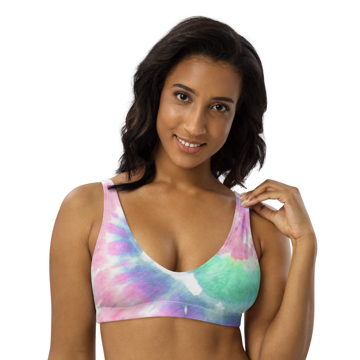 Tie-dye v1 Recycled Padded Bikini Top