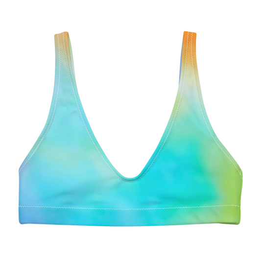 Haut de bikini rembourré recyclé à imprimé tie-dye Secondary Colors