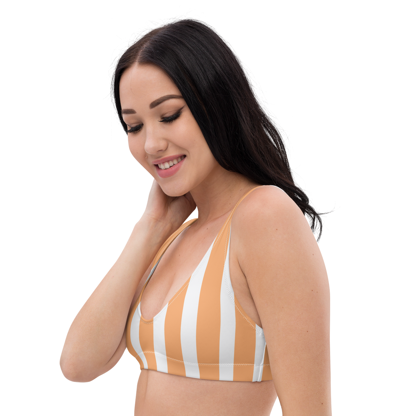 Creamsicle Lines Recycled Padded Bikini Top