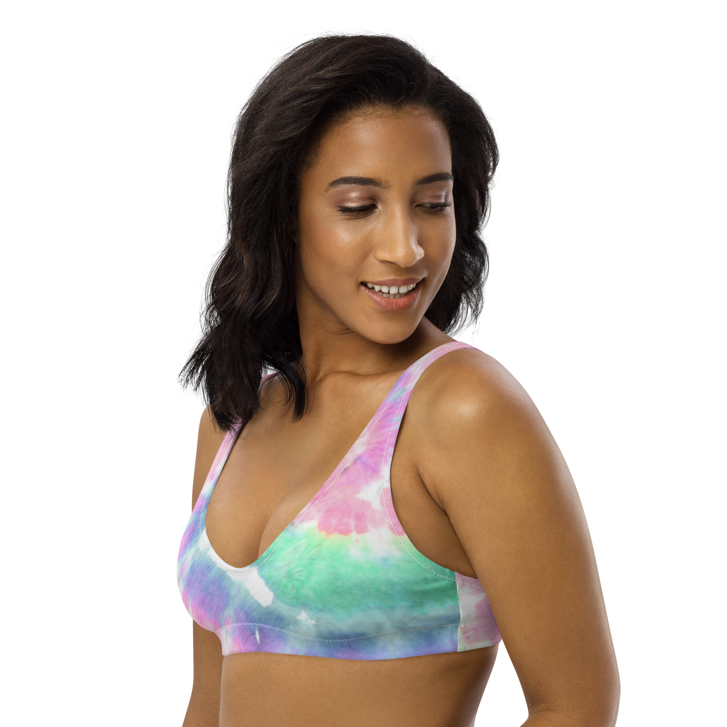 Tie-dye v1 Recycled Padded Bikini Top