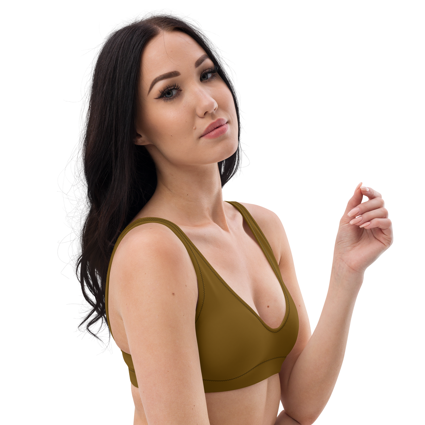 Chestnut Brown Recycled Padded Bikini Top