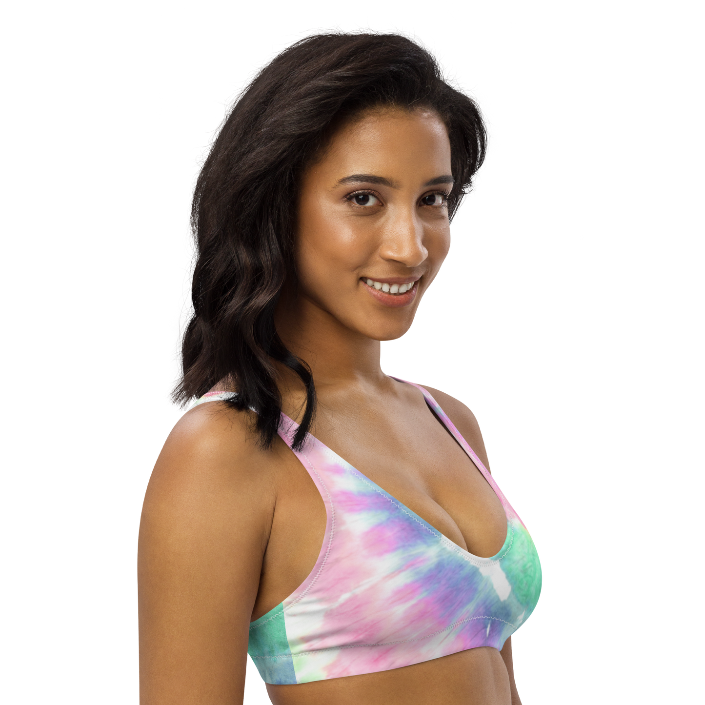 Tie-dye v1 Recycled Padded Bikini Top