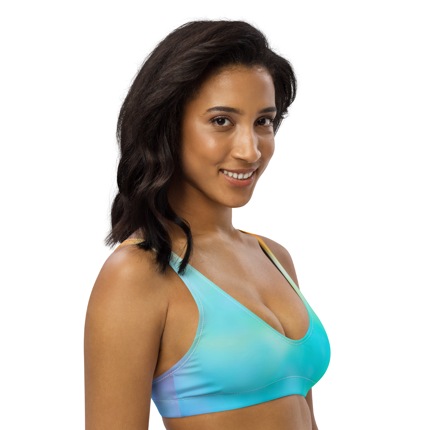 Secondary Colours Tie-dye Print Recycled Padded Bikini Top