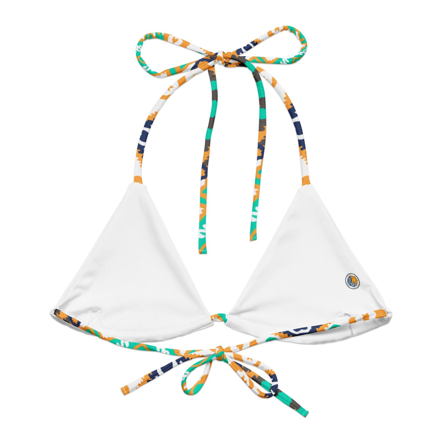 Navajo Pattern Recycled String Bikini Top