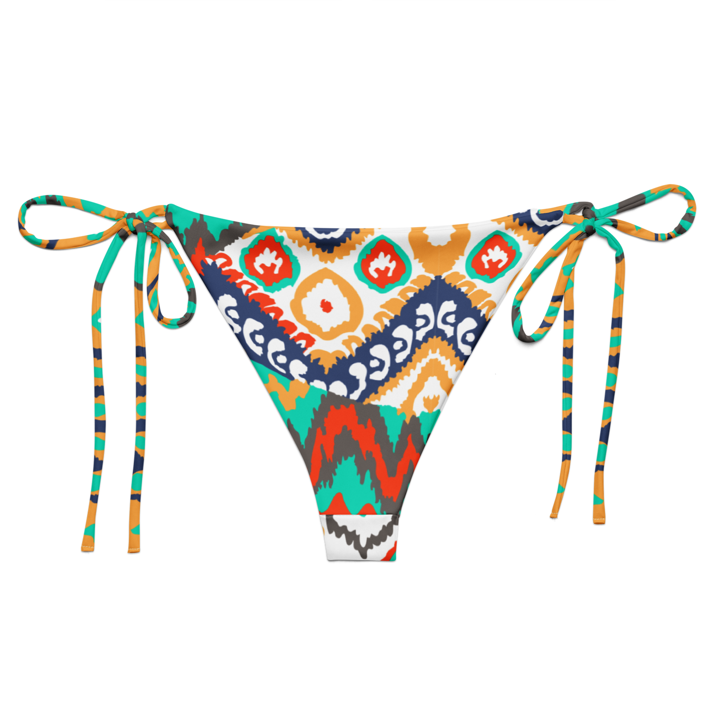 Navajo Pattern Recycled String Bikini Bottom