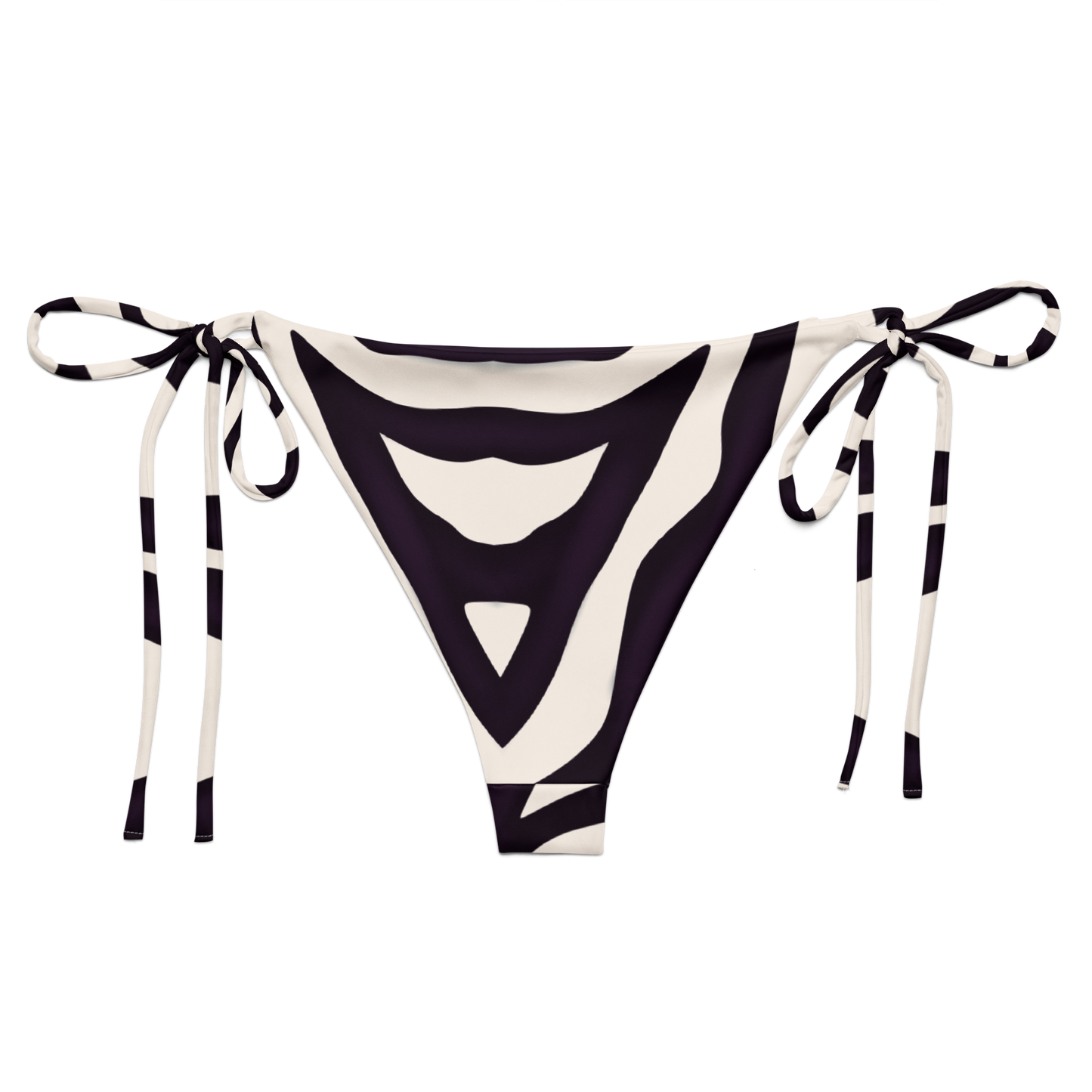 Zebra Print Recycled String Bikini Bottom