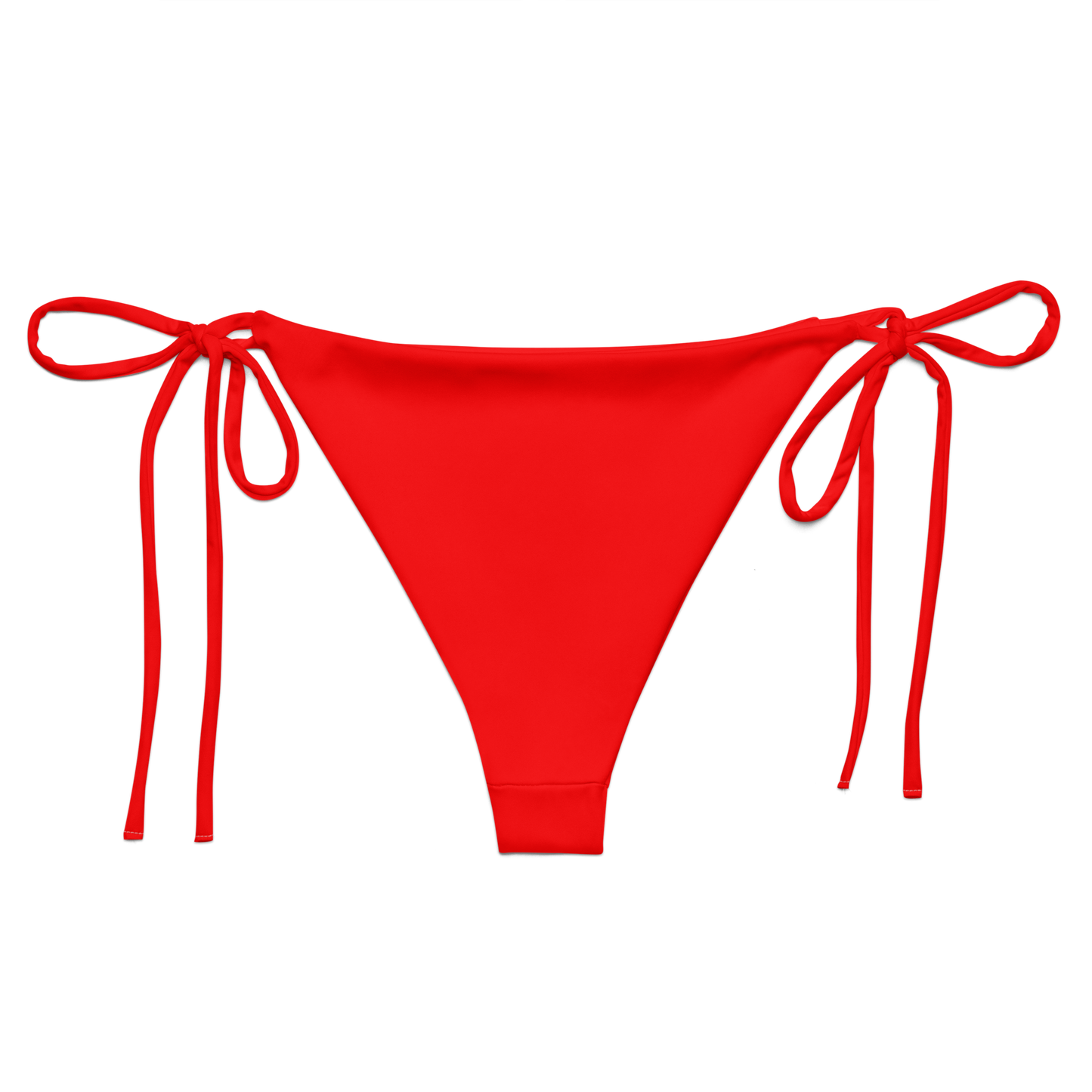 Lifeguard Red Print Recycled String Bikini Bottom