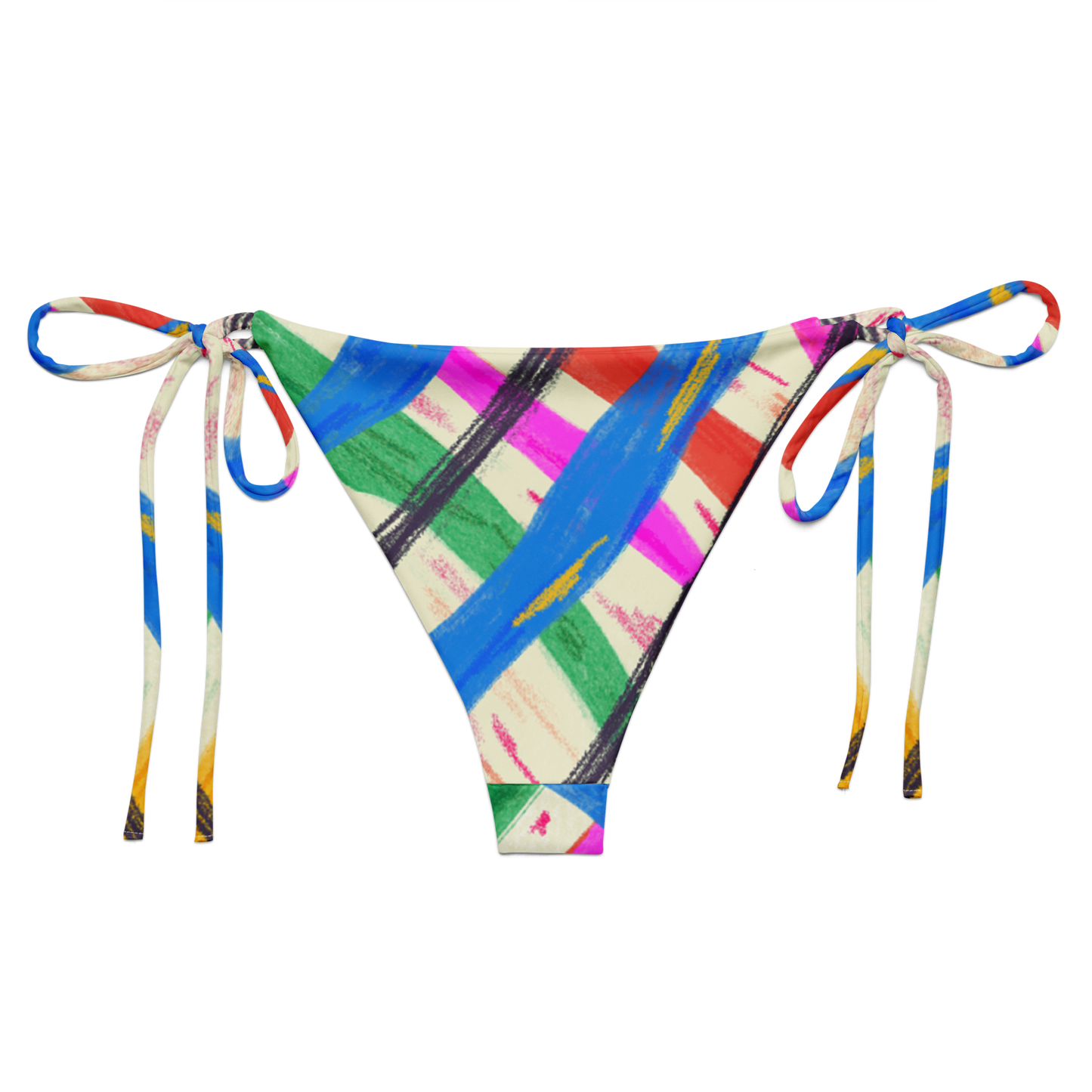 Colourful Print Recycled String Bikini Bottom