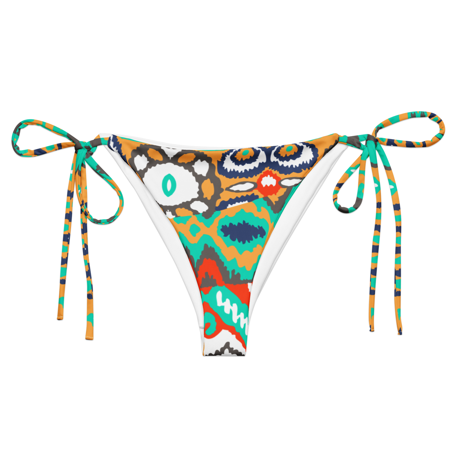 Navajo Pattern Recycled String Bikini Bottom