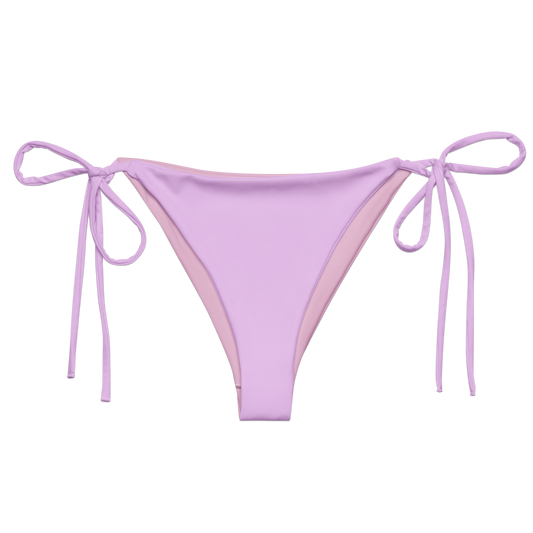 Bas de bikini string recyclé à imprimé lilas