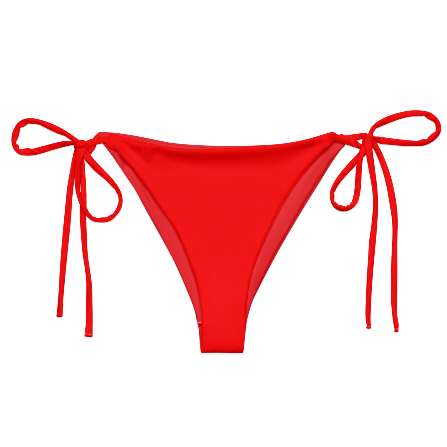 Lifeguard Red Print Recycled String Bikini Bottom