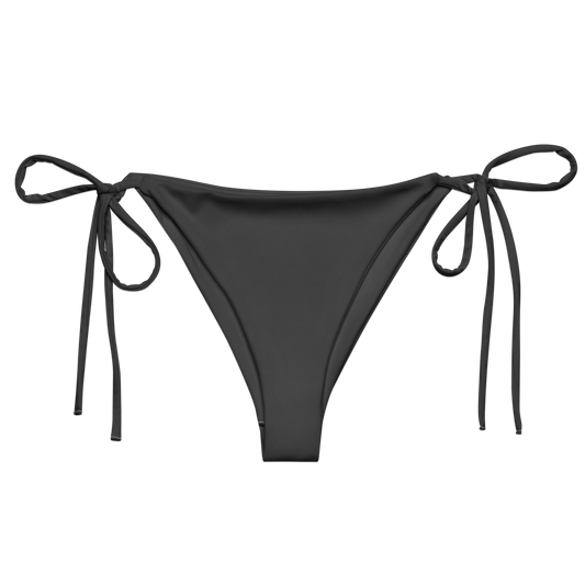 Bas de bikini string recyclé à imprimé noir Eclipse