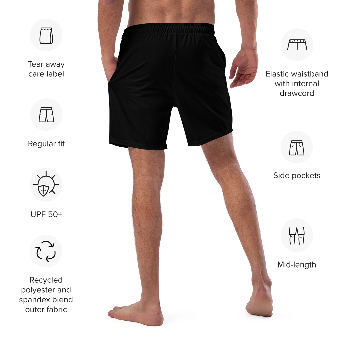 Black Swim Trunks