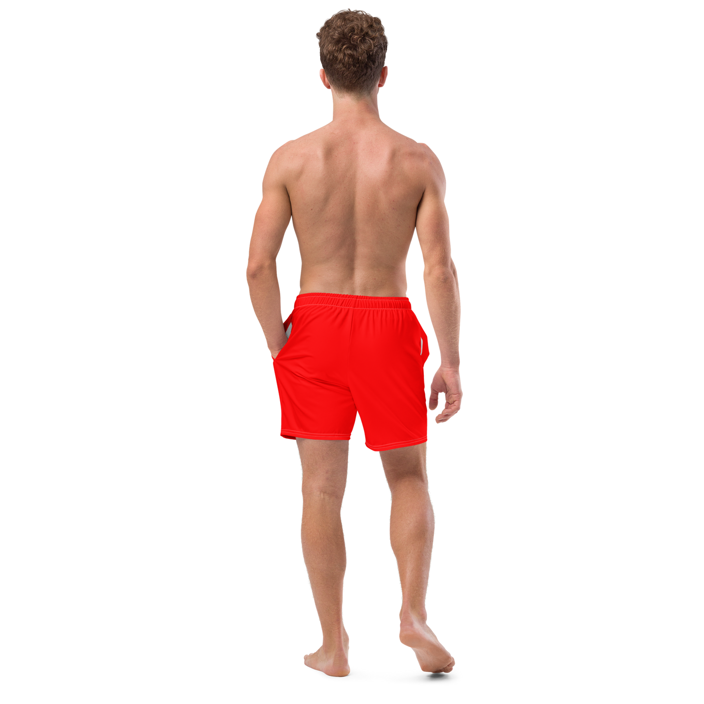 Lifeguard Red Swim Trunks