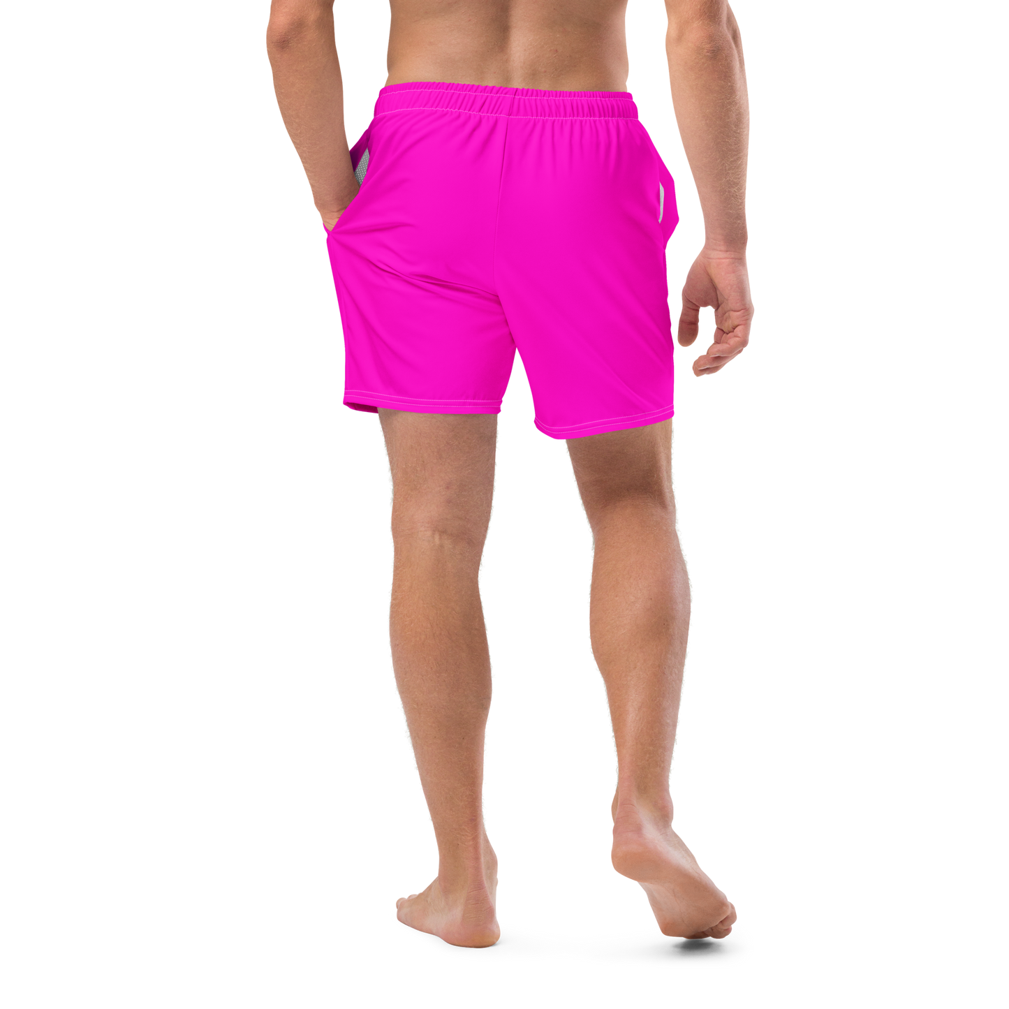 Neon Pink Swim Trunks