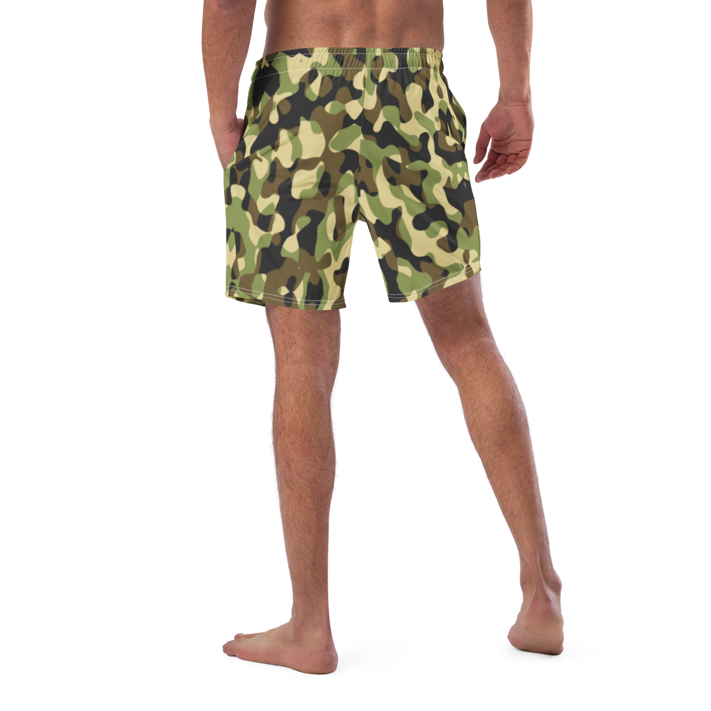 Green Camo Swim Trunks