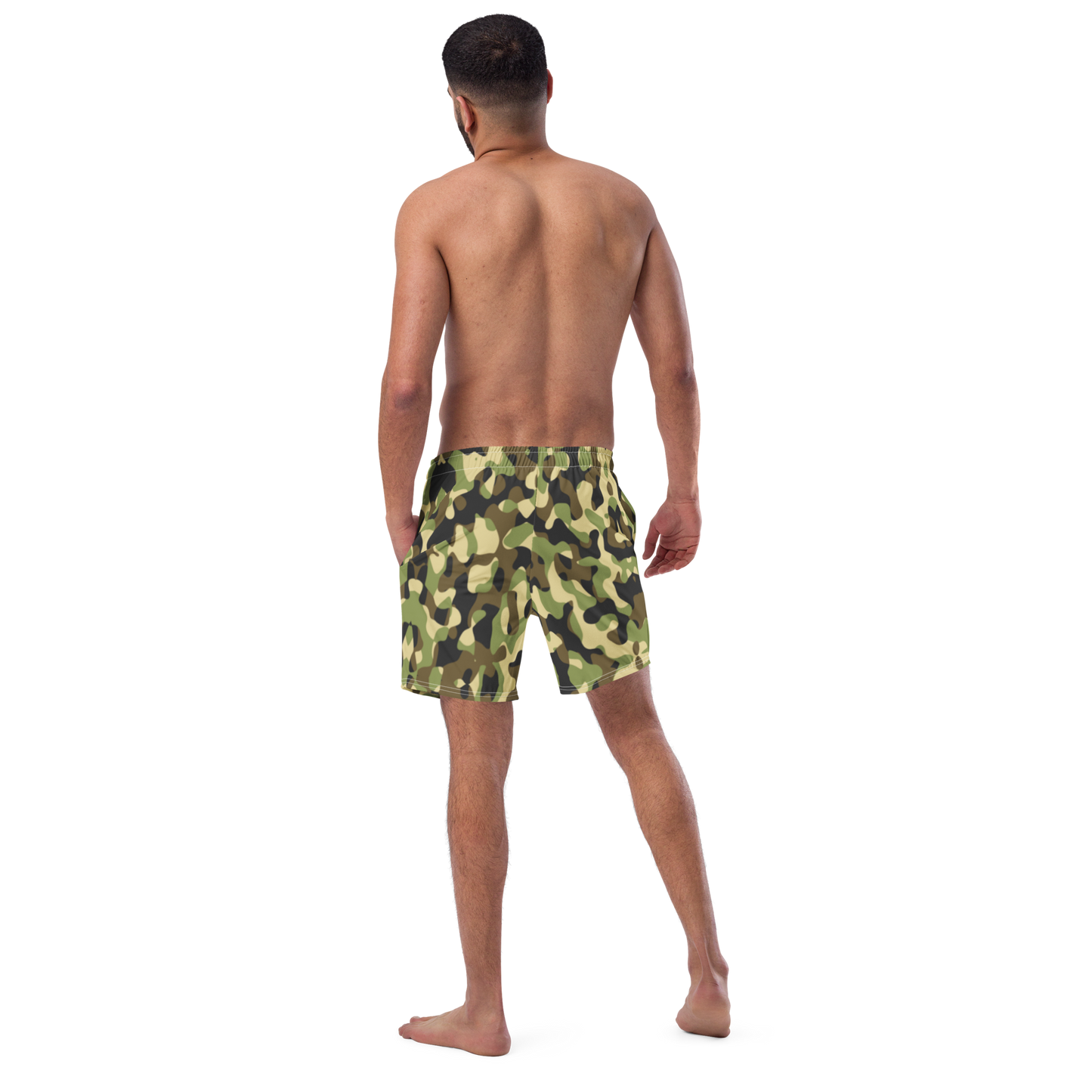 Green Camo Swim Trunks