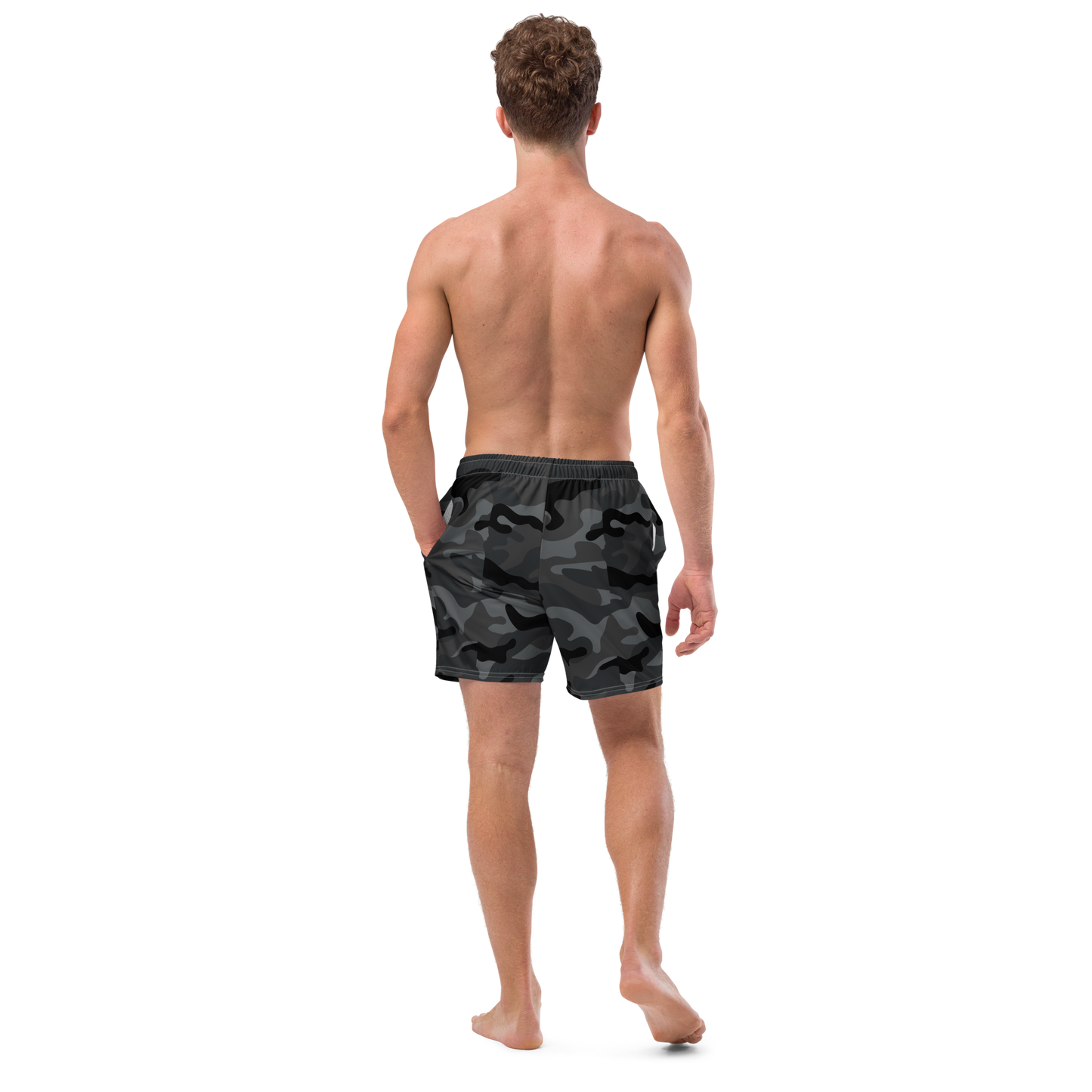 Black Camo Swim Trunks